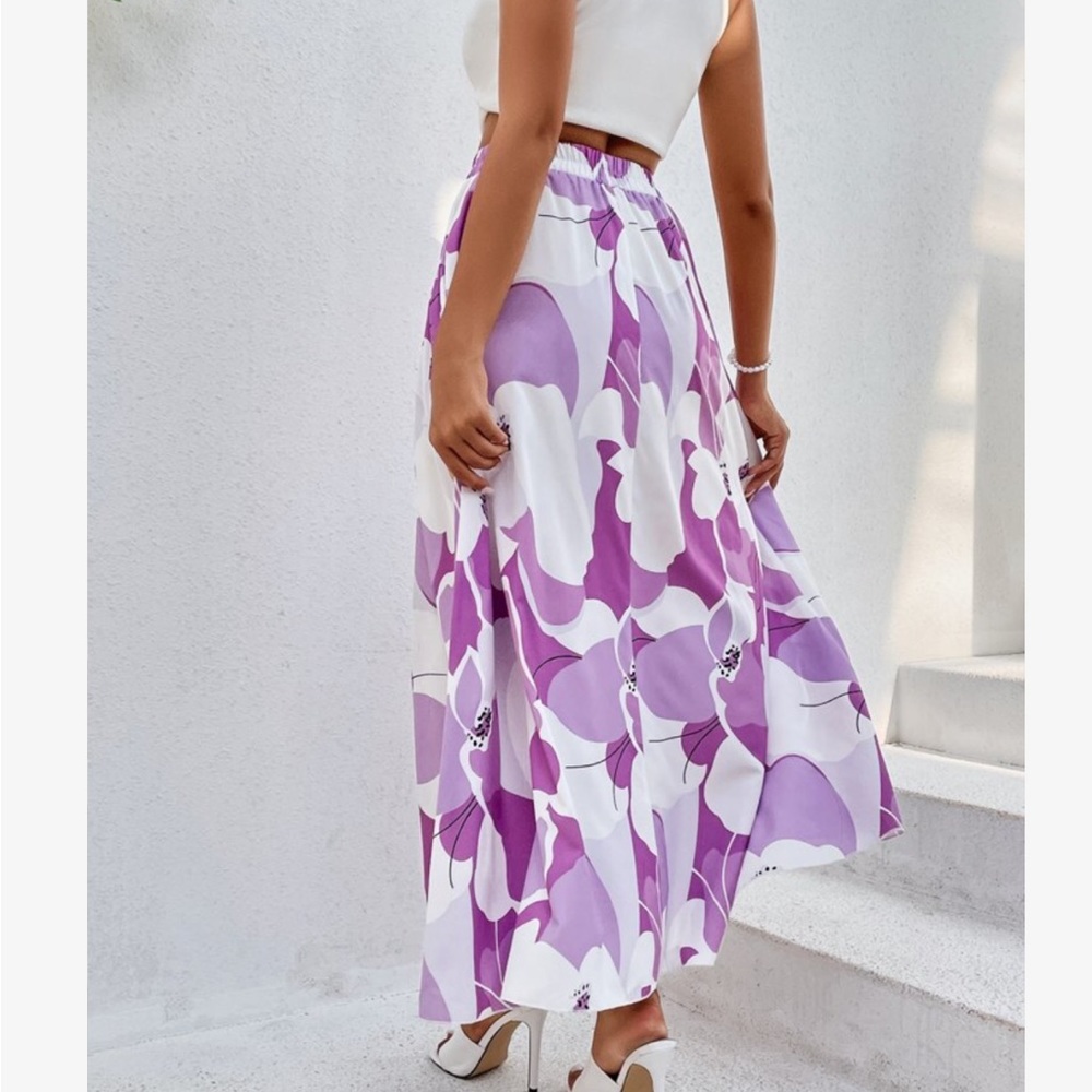 Bohemian Boho Floral Tropical Maxi Skirt - Picture 14 of 17